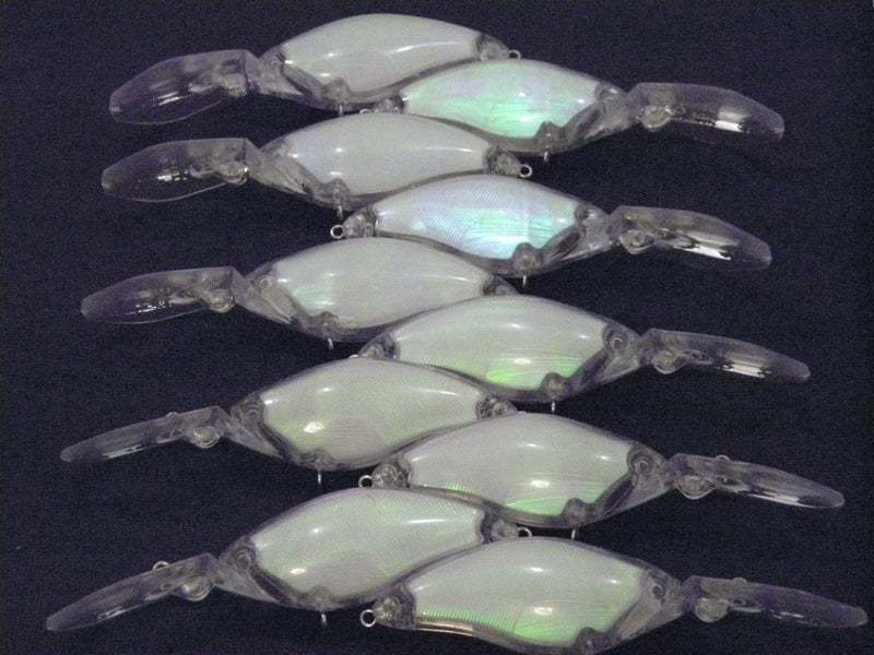 wLure 10 Blank Unpainted Deep Diver Crankbait Fishing Lures with Free Eyes UPC739 - Image 3